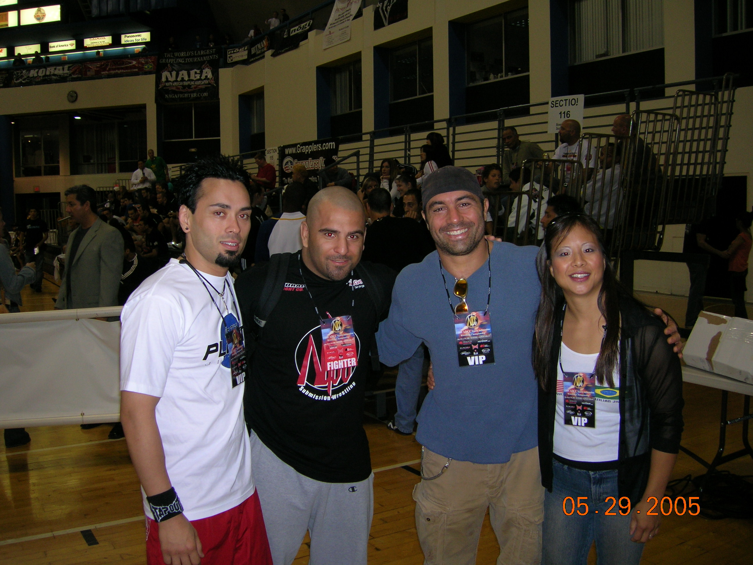 Master Chim at a competition with Joe Rogan and Eddie Bravo, 2005
